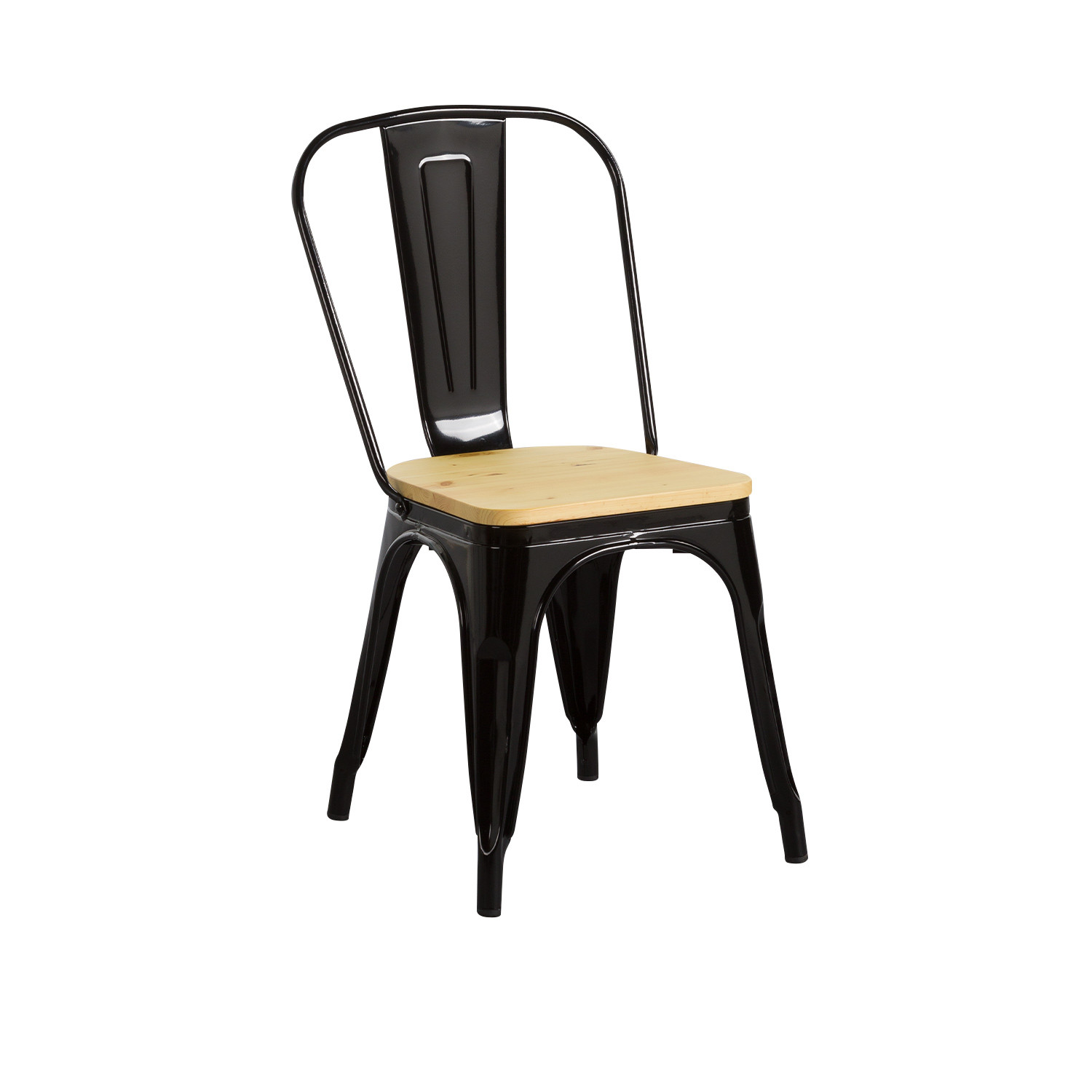Cadeira industrial forte com assento de madeira 45x54x85cm Thinia Home Cadeiras de jantar 1